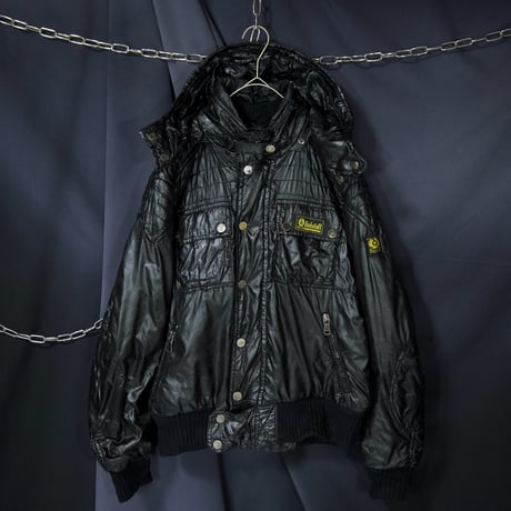 Belstaff England made Pudding PVC Nylon Bomber Jacket/Mountain Hoodie