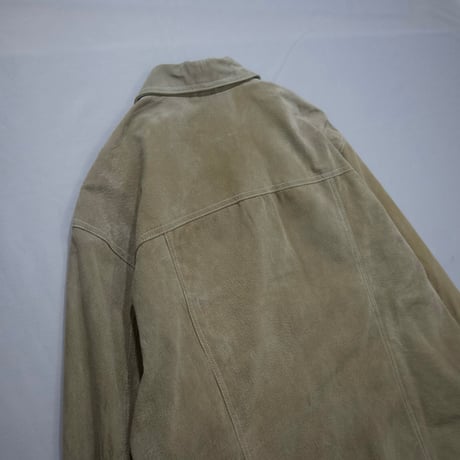 USED Trucker type Oversized Suede Pig Leather Jacket