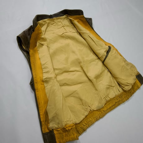 England made Suede Switching HighNeck Leather Vest
