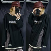 00s SOUL 4L Huge Size Embroidery Logo Ringer RoungNeck Mid Weight L/S Tee/Sweat Shirts