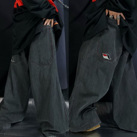 Kikwear Black Raver Denim
