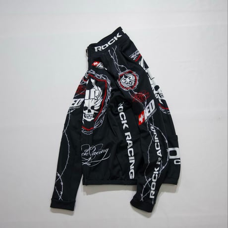 ROCK RACING Italy made Skull BarbedWire Cycling Track Jacket