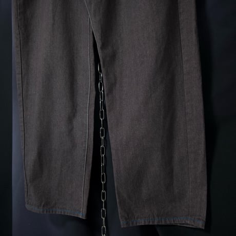 JINZU W38L30 Turquoise blue Embroidery Stitched Dark Grayish Red Baggy Denim