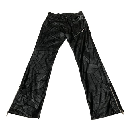 Bernings sho PU Leather TSUGIHAGI Zip Design Pants