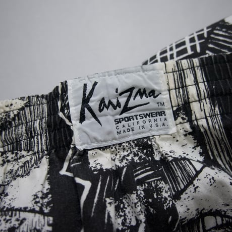 80s USAmade Karizma Sportswear Primitive Monotone Patterns Easy Gym Pants
