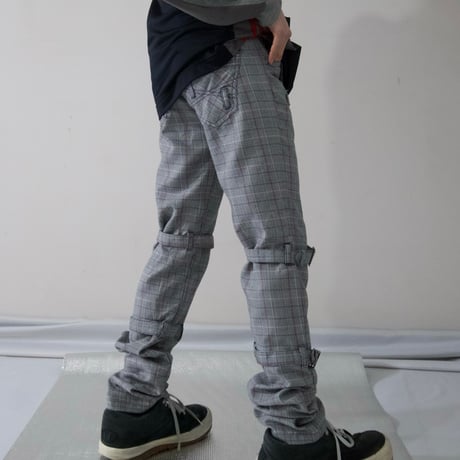 USED Glen Check Bondage Pants