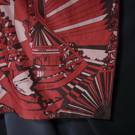 80s Deadstock Marithe francois Girbaud MILLESIMES Art Graphics Scarf