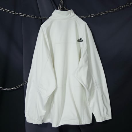 00s c2000 Adidas 4Pockets Rubber PerformanceLogo Silver Zip Track Jacket