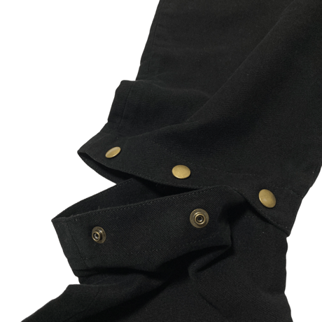 Black Peace Now Zipper 2way Design Flare Pants