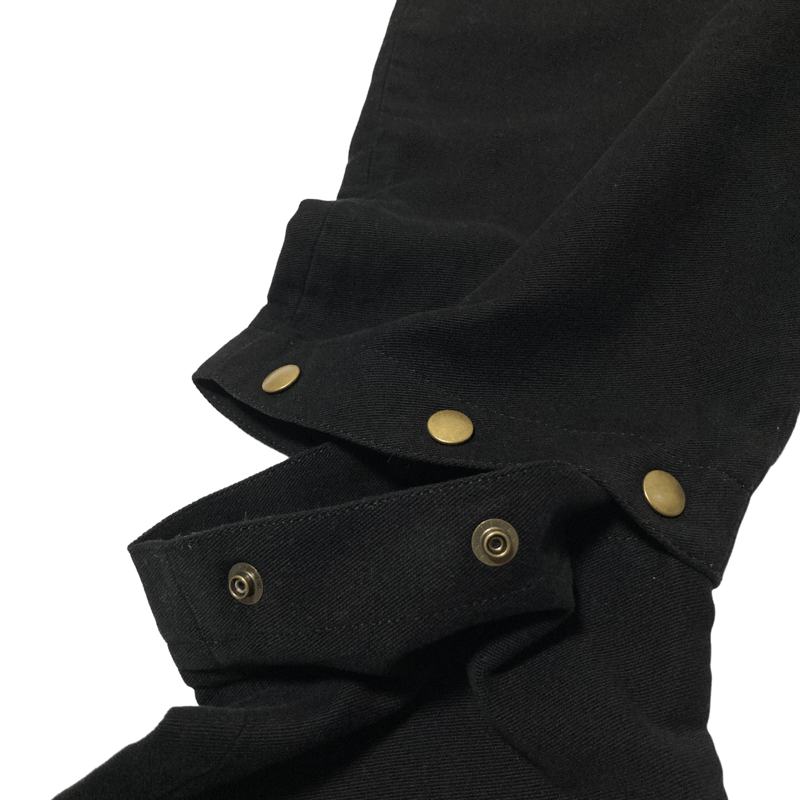 Black Peace Now Zipper 2way Design Flare Pants