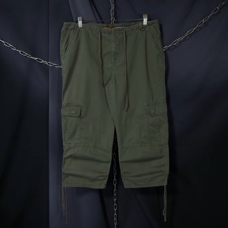 90s momento US ARMY Sampling BDU Cropped Parachute Easy Cargo Pants