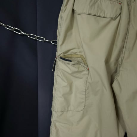 TIME ZONE Deformation Multi Pocket Gimmick Cropped Carpenter Cargo Pants
