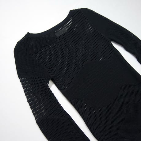 DIESEL Asymmetry Patterns Mesh L/S Tops