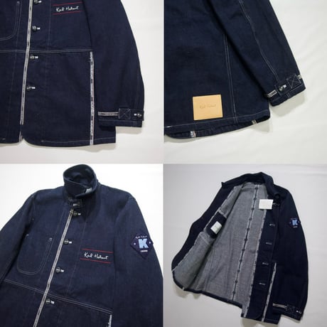 90s Deadstock PINKHOUSE Karl Helmut Denim SetUp Coverall Denim Jacket × Baggy Denim Pants