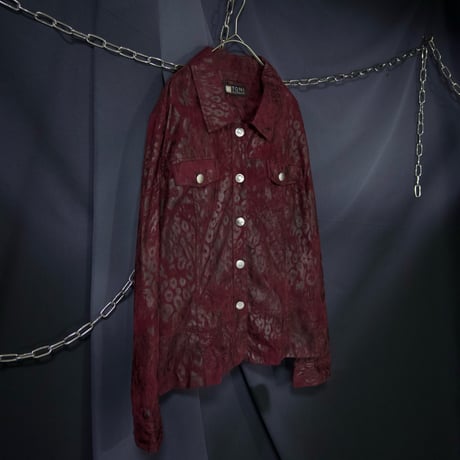TONI MORGAN Exotic Leopard Rayon Trucker Jacket