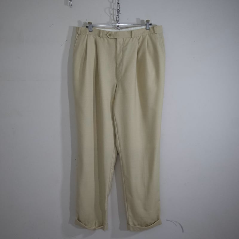 90s Lauren Ralph Lauren Lana Wool 2Tuck Wide Sl