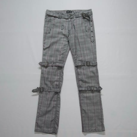 USED Glen Check Bondage Pants
