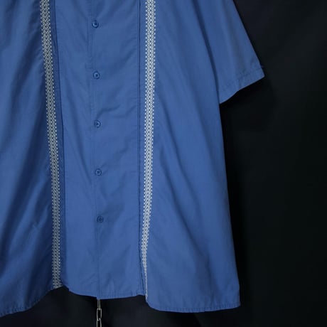 90s KINGSIZE 5XL Embroidery Enormous S/S Cuban Open Collar Shirts