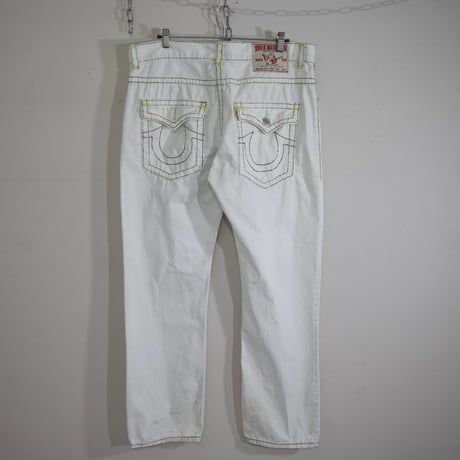 True Religion W40 Thick Stitch&Embroidery Baggy Denim