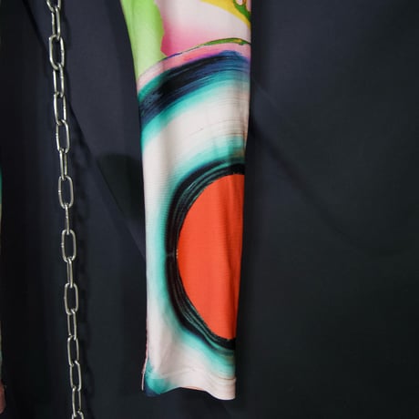 SOMETHING ELSE By Natalie Wood Asymmetry Abstract Full Graphic Leggings