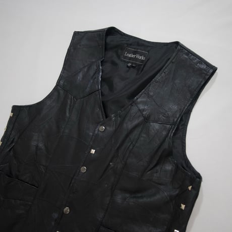 LeatherWorks TSUGIHAGI Studs Custom Leather Vest