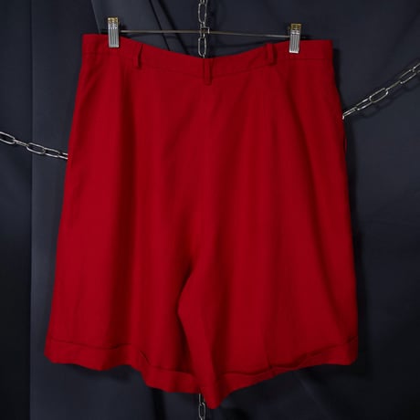 90s Talbots Rayon Linen 2Tuck Center Crease Baggy Slacks Shorts