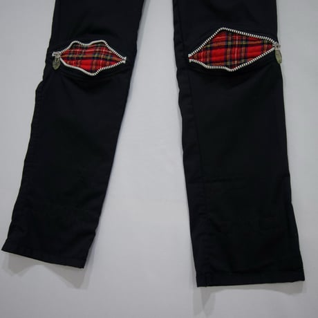 CYBER DOG UK made Tartan Check Zipper Gimmick Pants