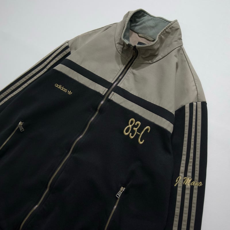 新品限定完売！アディダスオリジナルス83-CジャケットXS/ブラックレザーコンビ 10s Adidas 83-C Different Material Switching Tr