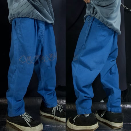 10s c2013 Spring Ne-net Piece Dyeing Embroidery Saruel Pants