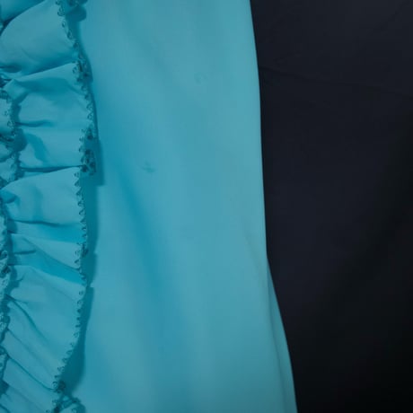 L&M Fashions Turquoise Blue Twill L/S Frills Shirts
