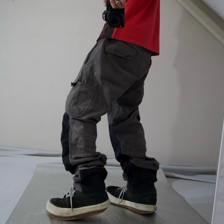 OPSIAL Euro Work Gimmick Junk BORO Reflector Tape Double Knee Cargo Pants