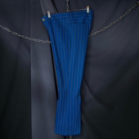 70s FARAH USA made Center Crease School in Color Chalk Stripe (Bird’s Eye) Flare Slacks