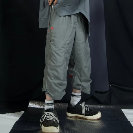00s c2006 Adidas Irregular Three Line 3D Silhouette Gimmick Cropped Parachute Pants
