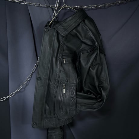 C&A Nappa Pig Leather 2way Detachable Bomber Sports Jacket