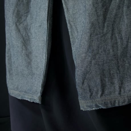 FUBU Matt Silver Grey/Indigo Blue Fake Reversible Baggy Cargo Raw Denim Pants