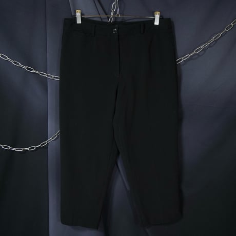 Late90s~Early00s Counterparts Center Press Cropped Tapered Rayon Slacks