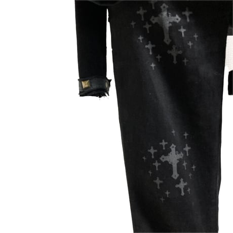 Hide Rock Bondage Flare Design Pants