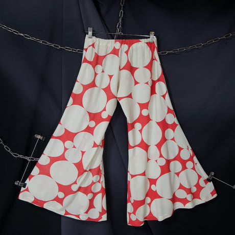 USED Polka Dot Easy Flare Pants/Bell Bottoms