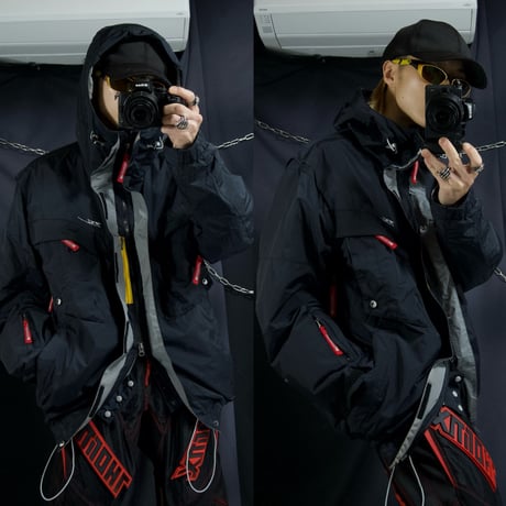 90s Town&Country Descente High Gimmick Nylon Snowboard Mountain Hoodie/Jacket