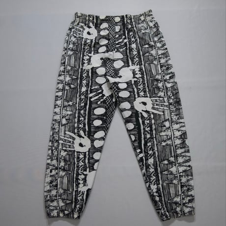 80s USAmade Karizma Sportswear Primitive Monotone Patterns Easy Gym Pants