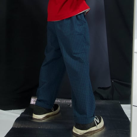 90s Pringle of Scotland Tartan Check Black Watch  2Tuck Center Crease Tapered Pique Baggy Slacks