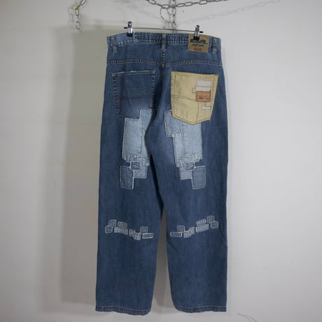 90s~00s Pepe jeans Patchwork Denim Baggy Pants