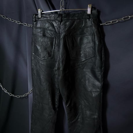 Euro Leather TSUGIHAGI Leather Baggy Pants