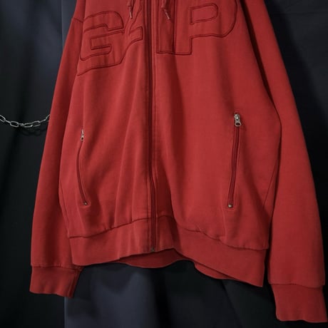 00s c2001 Fall GAP Full Zip Embroidery Thick Body Sweat Hoodie