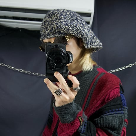 GRACE Low Gauge Straw Hand Knitting Big Beret