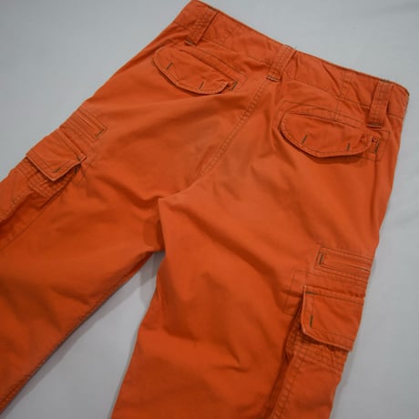 MOLECULE Vivid Resucue Orange Design Cargo Pants