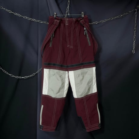 80s~90s SASQUATCH Seem Stitched Switching Gimmick Snowboard Pants Overall