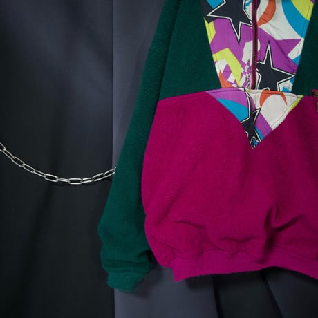 00s Silvy Stars Rainbows Colors GORE XCR Polarlite HarlZip Padded Fleece Anorak Jacket