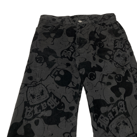 Baja Skull&Smile Semi-Flare Pants