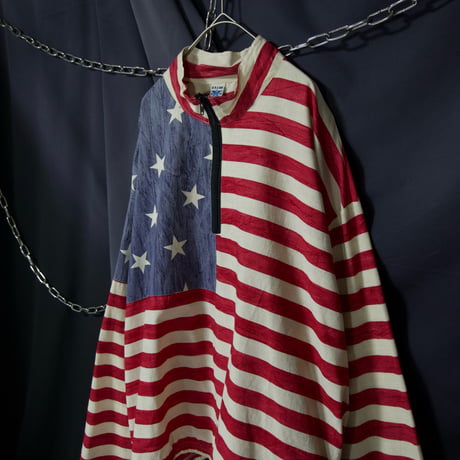 USA made StarsAndStripes HalfZip Pullover Shirts Jacket